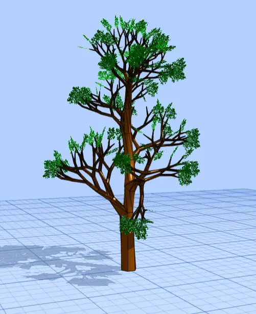  Bild på träd med grenar och blad